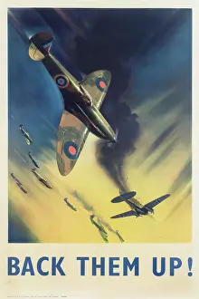 Nosedive: RAF Poster, Back Them Up! WW2