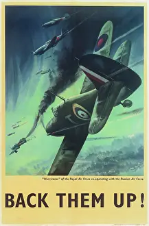 Cooperating: RAF Poster, Back Them Up! WW2