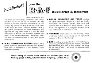 Rafvr: RAF Recruitment - RAFVR RAuxAF