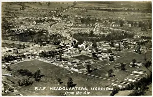 Uxbridge: RAF (Royal Air Force) HQ, Uxbridge, Middlesex - aerial view