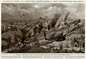 Typhoons: RAF Typhoons attack German tanks by G. H. Davis