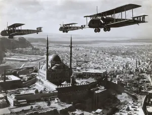 Valentia: Three RAF Valentias over the Citadel in Cairo