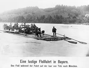 Oars: Raft trip on the Isar, 1912