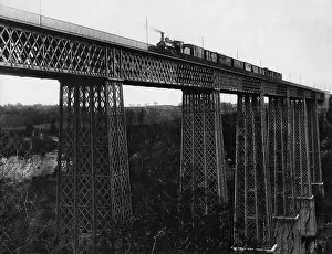 Fribourg: Railroad bridge, around 1910