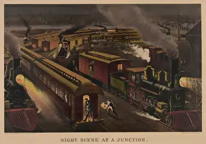 Mach: Railroad junction in 1885. Passenger and ?