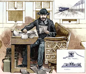 Telegraphy: Railroad Telegraph Station, 1840s