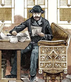 Telegraphy: Railroad Telegraph Station, 1840s
