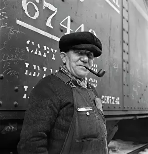 Freight: Railroad worker at a Chicago and Northwestern