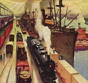Railroads: Railroad Yard at Harbor