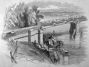 Plunging: Railway accident on the Dee bridge at Chester