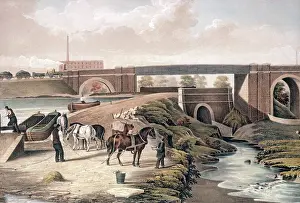 Horsedrawn: Railway Bridge Crossing Canal