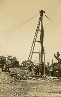 Railway Construction using tripod hoist crane - Australia