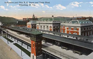 Wheeling: Railway depot and train shed, Wheeling, West Virginia, USA