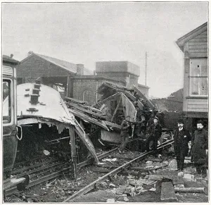 Wrecked: Railway disaster at Chelford 1895