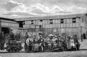 Halske: railway, electical powered train, Berlin Industry