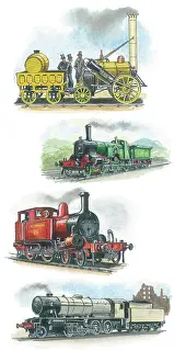 Proved: Railway Engines - Stephenson's Rocket etc