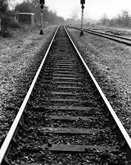 Disappearing: Railway line disappearing into the distance