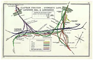 Clapham: Railway map, Clapham Junction area, London