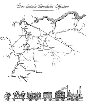 Ueber: railway, routes, Deutsches Eisenbahn-System (German