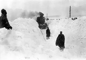 Cleared: Railway section during winter in Eastern Galicia, 1916