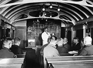 Seminar: railway, staff, education, seminar in a waggon