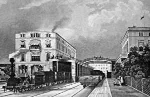 Travellers: Railway station, 1838