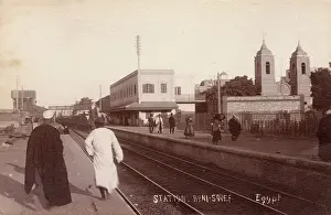 Beni: Railway Station at Beni-Suef, Egypt