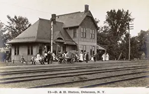 Delaware: Railway station, Delanson, Schenectady County, NY State, USA