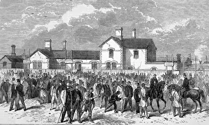 Busiest: Railway station at Epsom 1865