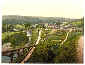 Torrington: Railway station and Rothern Bridge, Torrington, England
