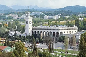 Sochi: Railway station in Sochi, 1979