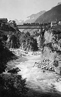 Ravine: Railway in Switzerland, 1903