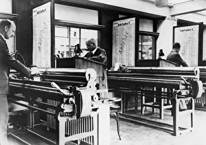 Technics: railway, tickets, ticket office with AEG ticket