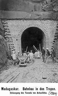 Tunnels: Railway tunnel in Madagascar, around 1900