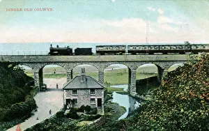 Viaduct: The Railway Viaduct and Train, Dingle, Denbighshire
