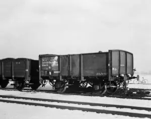 Waggons: railway, waggons, freight waggons, gondola, Deutsche