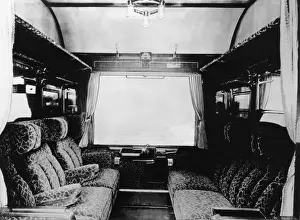 Waggons: railway, waggons, passenger car, interior view