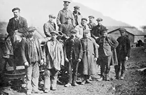 Navvies: Railway workers stop for a group photograph