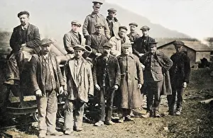 Navvies: Railway workers stop for a group photograph