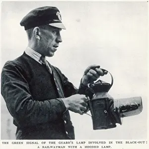 Railwayman: Railwayman with black-out lamp