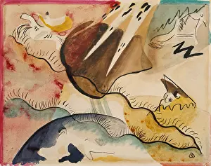 Non Objective: Rain Landscape, by Vasily Kandinsky, 1911, Russian
