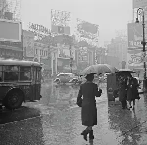 Billboards: Rain - Times Square - New York City