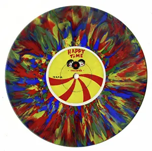 Gramophone: Rainbow design vinyl single record, side 2