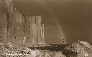 Rainbows: A Rainbow over the sea at Beachy Head, Kent