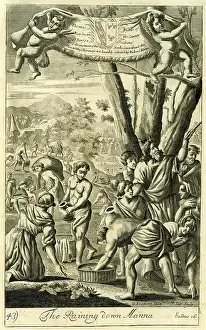 Raining: The raining down of manna