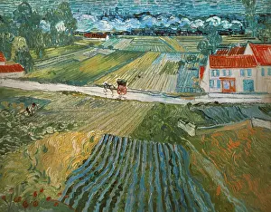 Auvers: Rainy landscape near Auvers, by