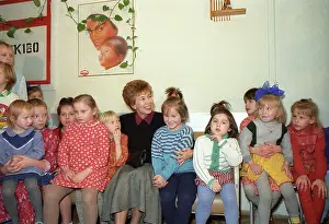 Clinical: Raisa Gorbacheva with young patients, 1989
