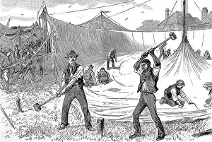 C1886: Raising the Circus Tent, c.1886