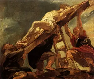 1621: The Raising of the Cross, by Rubens