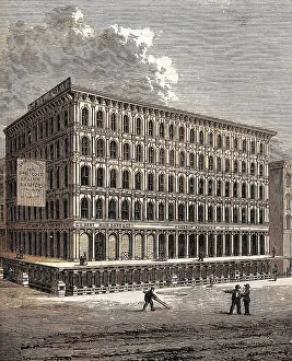 %iln: Raising a house in Chicago, 1871